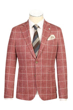 Pellagio Crimson Windowpane Sports Jacket
