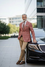 Pellagio Crimson Windowpane Sports Jacket