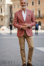 Pellagio Crimson Windowpane Sports Jacket