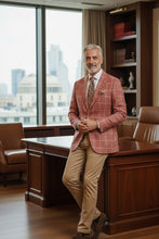 Pellagio Crimson Windowpane Sports Jacket