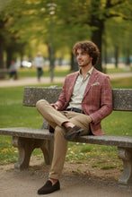 Pellagio Crimson Windowpane Sports Jacket