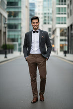 Pellagio Dark Brown Textured Sports Jacket