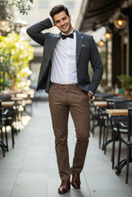 Pellagio Dark Brown Textured Sports Jacket