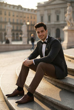 Pellagio Dark Brown Textured Sports Jacket