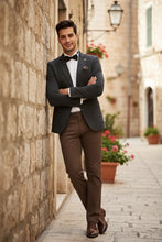 Pellagio Dark Brown Textured Sports Jacket