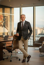 Pellagio Dark Brown Windowpane Sports Jacket