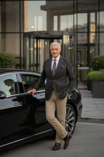 Pellagio Dark Brown Windowpane Sports Jacket