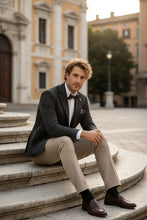 Pellagio Dark Brown Windowpane Sports Jacket