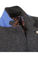 Pellagio Grey Blue Textured Sports Jacket