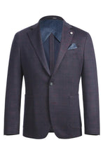 Pellagio Grey & Blue Windowpane Sports Jacket