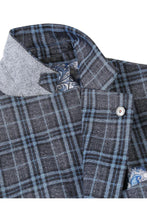 Pellagio Grey & Blue Windowpane Sports Jacket