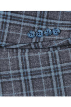 Pellagio Grey & Blue Windowpane Sports Jacket