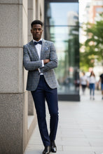 Pellagio Grey & Blue Windowpane Sports Jacket