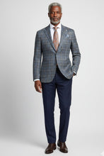 Pellagio Grey & Blue Windowpane Sports Jacket