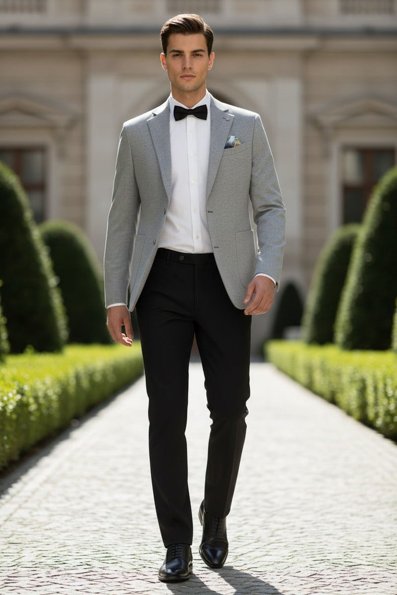 Pellagio Grey Textured Sports Jacket