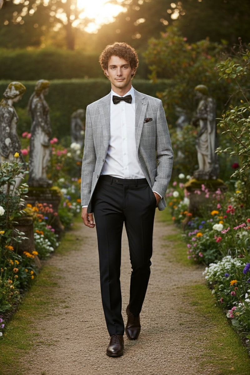 Pellagio Grey Windowpane Sports Jacket