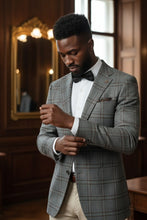 Pellagio Grey Windowpane Sports Jacket