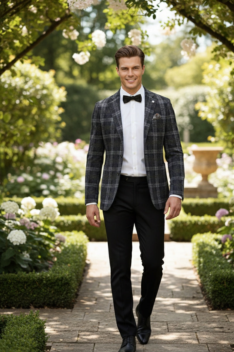 Pellagio Grey Windowpane Sports Jacket