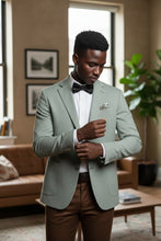 Pellagio Light Green Textured Sports Jacket