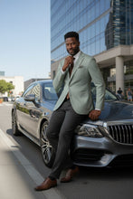 Pellagio Light Green Textured Sports Jacket