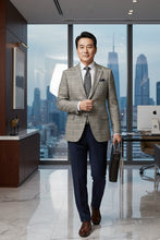 Pellagio Light Grey Windowpane Sports Jacket