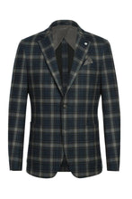Pellagio Navy & Brown Windowpane Sports Jacket
