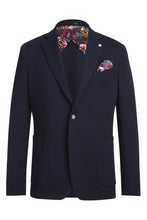 Pellagio Navy Solid Sports Jacket