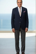 Pellagio Navy Solid Sports Jacket