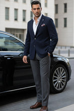 Pellagio Navy Solid Sports Jacket