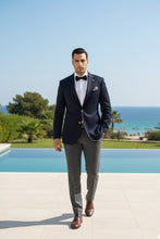Pellagio Navy Solid Sports Jacket