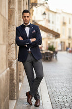 Pellagio Navy Solid Sports Jacket