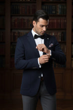 Pellagio Navy Solid Sports Jacket