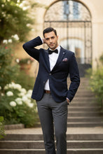 Pellagio Navy Solid Sports Jacket