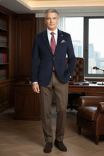 Pellagio Navy Solid Sports Jacket