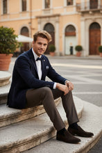 Pellagio Navy Solid Sports Jacket