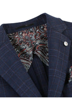 Pellagio Navy Windowpane Sports Jacket