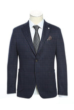 Pellagio Navy Windowpane Sports Jacket