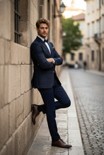 Pellagio Navy Windowpane Sports Jacket
