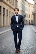 Pellagio Navy Windowpane Sports Jacket