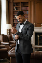 Blue & Black Windowpane Sports Jacket