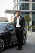 Blue & Black Windowpane Sports Jacket