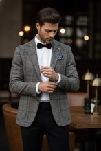 Beige Windowpane Sports Jacket