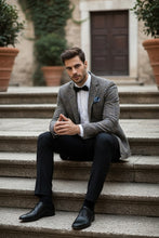 Beige Windowpane Sports Jacket