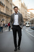 Beige Windowpane Sports Jacket