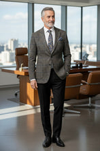 Beige Windowpane Sports Jacket