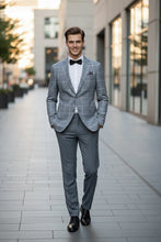 Blue & White Windowpane Sports Jacket