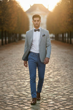 Blue & White Houndstooth Sports Jacket