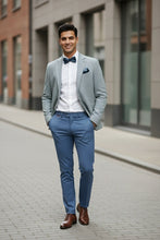 Blue & White Houndstooth Sports Jacket