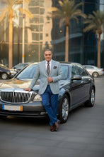 Blue & White Houndstooth Sports Jacket