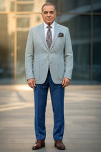 Blue & White Houndstooth Sports Jacket